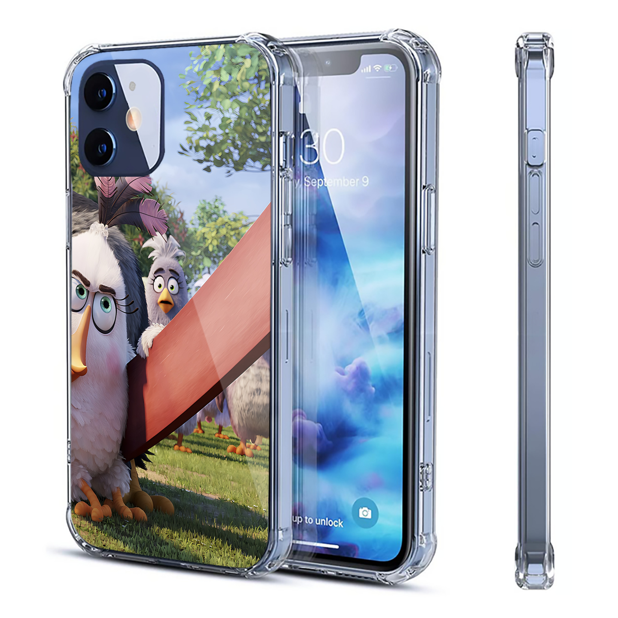 （画像用） Angry Birds アングリーバード 【iPhone 12シリーズ対応】透明スマホケース（クリアソフトケース）